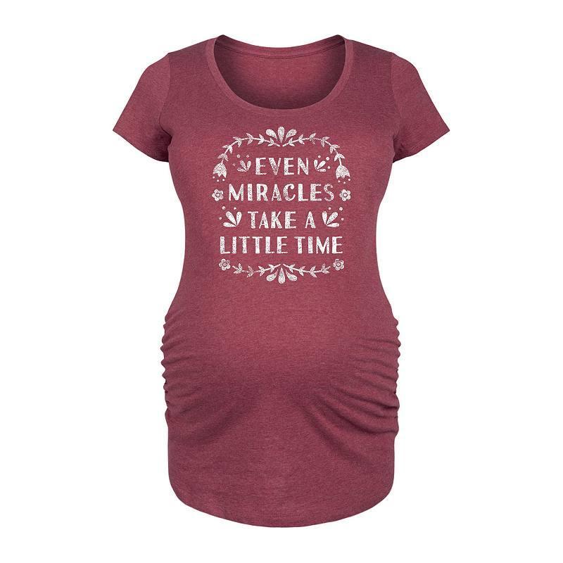 Maternity Even Miracles Take a Little Time Graphic Tee, Women's,  Product Image