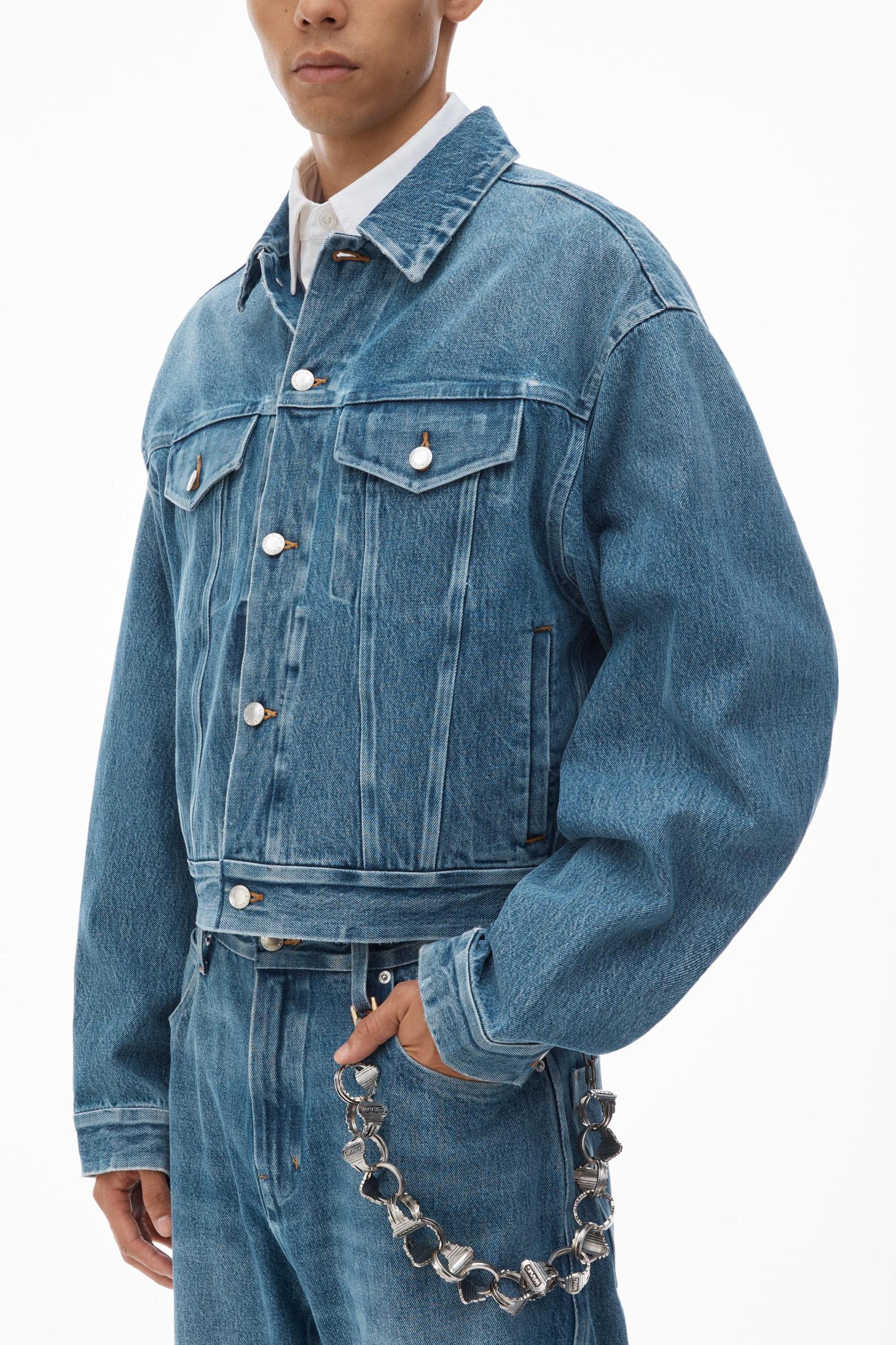 Rounded Trucker Jacket With Bonded Seams Product Image