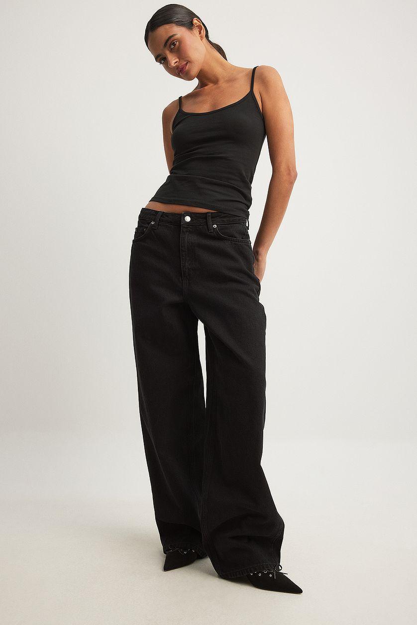 Loose Low Waist Long Jeans Product Image