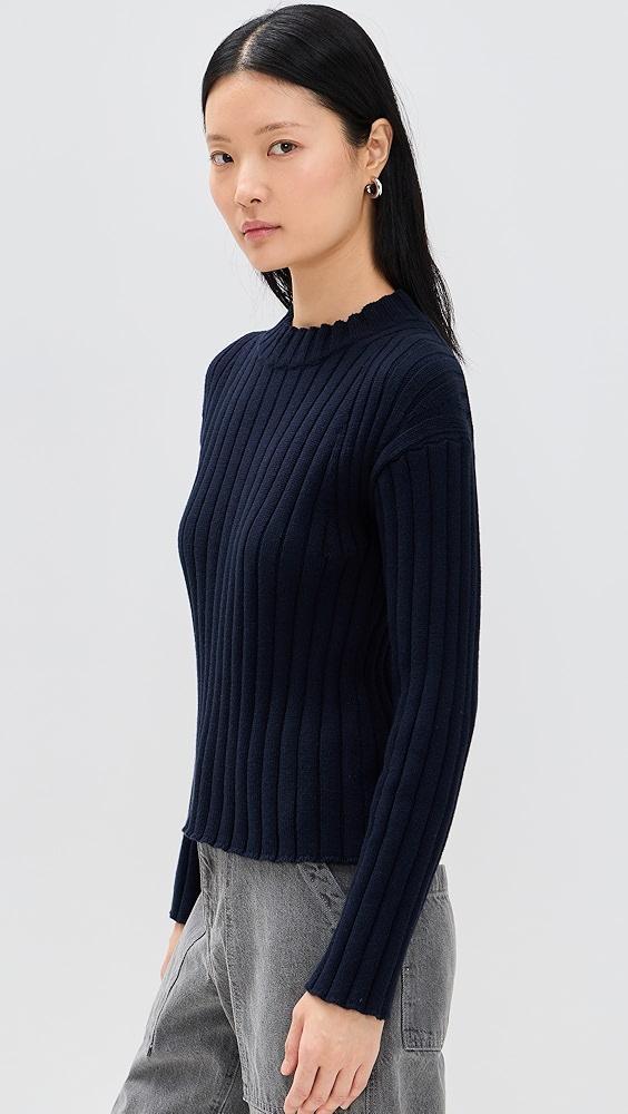 Enza Costa Chunky Cotton Fisherman Sweater | Shopbop Product Image