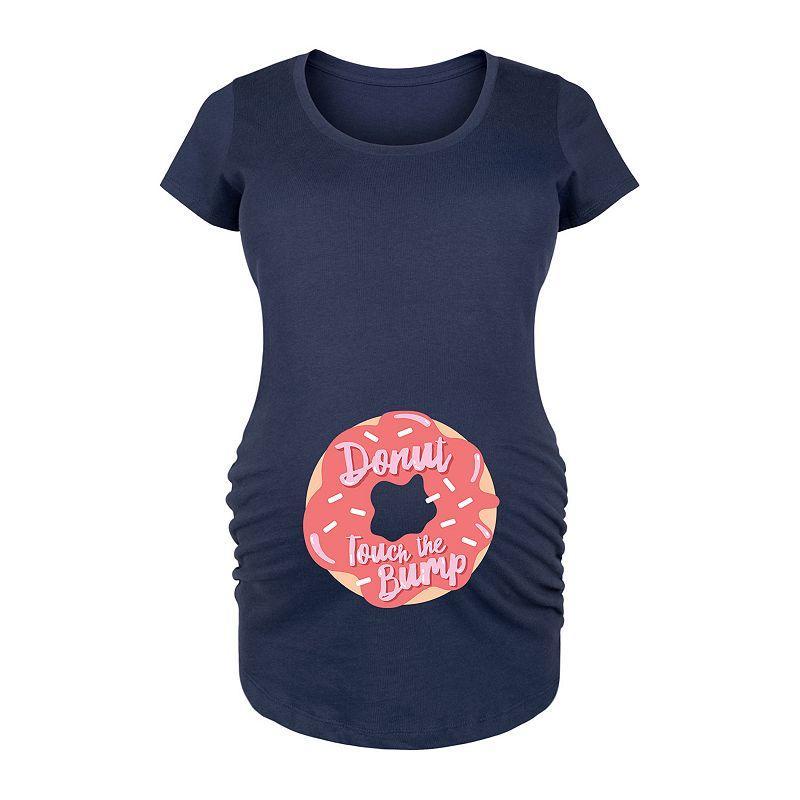 Maternity Donut Touch the Bump Graphic Tee, Womens Blue Product Image