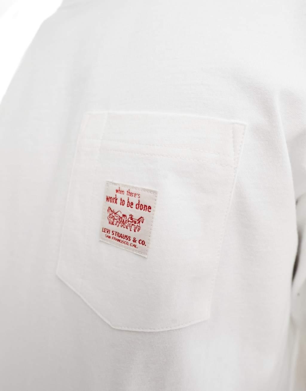 Levi's Workwear capsule oversized t-shirt with logo in white Product Image