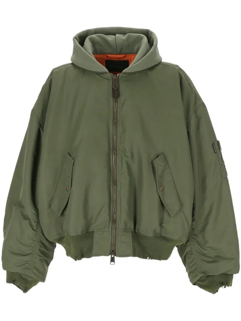 BALENCIAGA Coats In Green Product Image