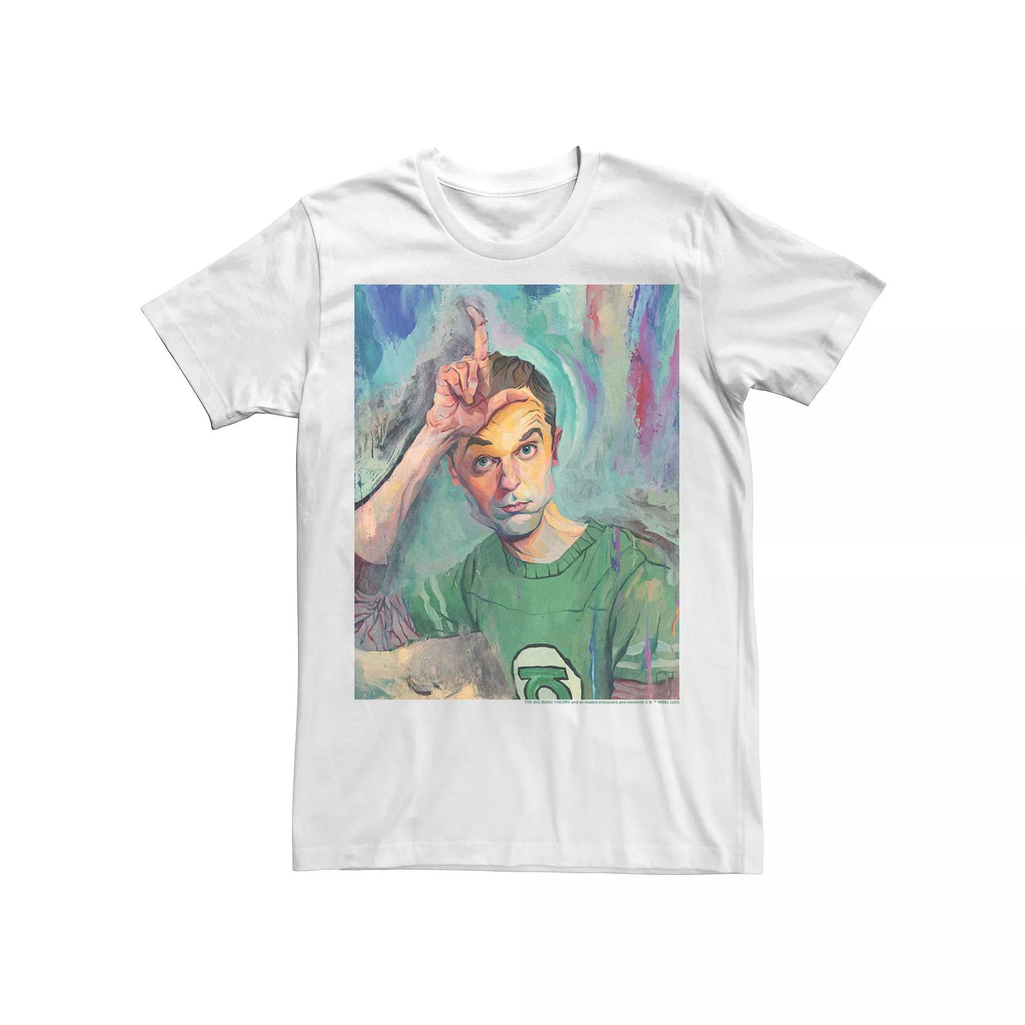 Men's The Big Bang Theory Sheldon Painted Portrait Tee, Size: XL, White Product Image