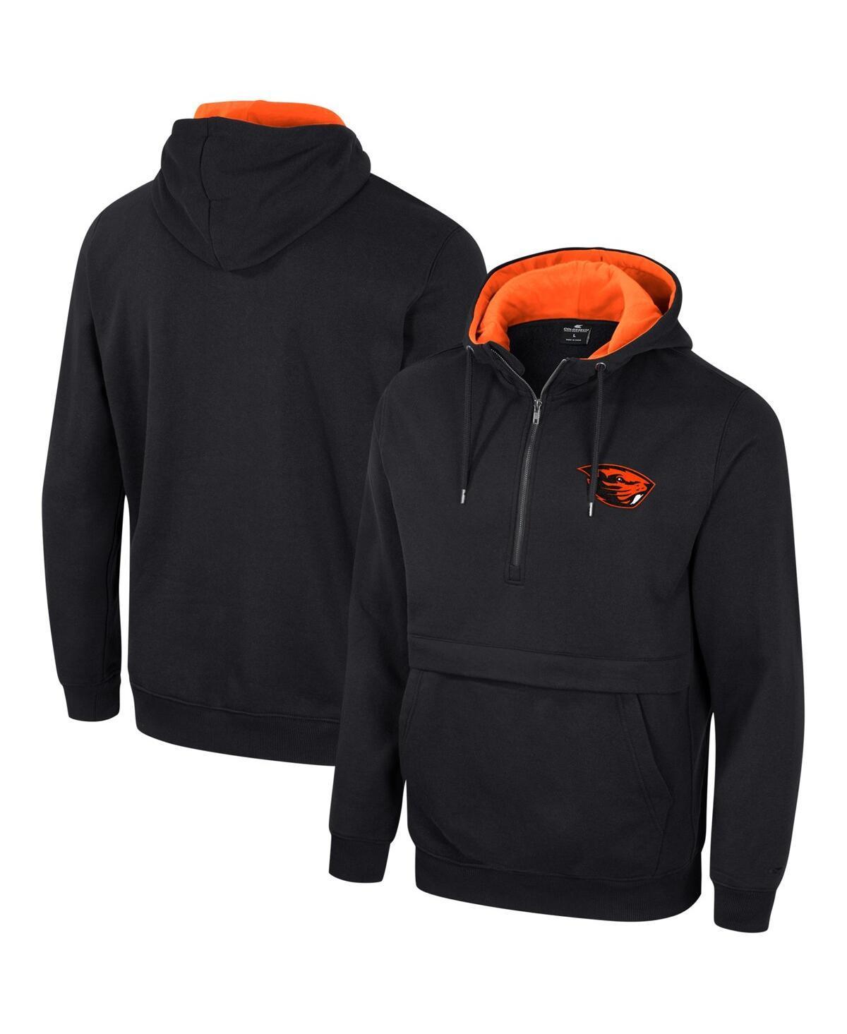 Men's Colosseum Black Oregon State Beavers Half-Zip Hoodie, Size: XL Product Image