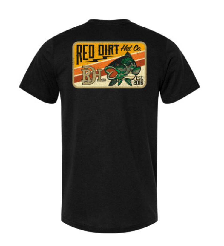 Red Dirt Hat Co® Men's Black S/S Bass Lightning T-Shirt Product Image