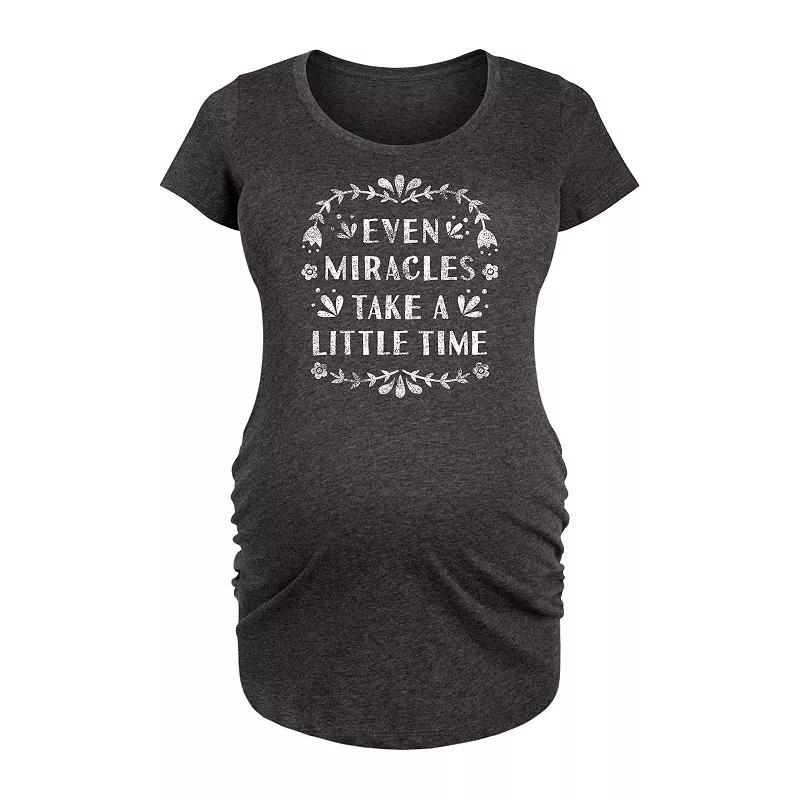 Maternity Even Miracles Take a Little Time Graphic Tee, Women's,  Product Image
