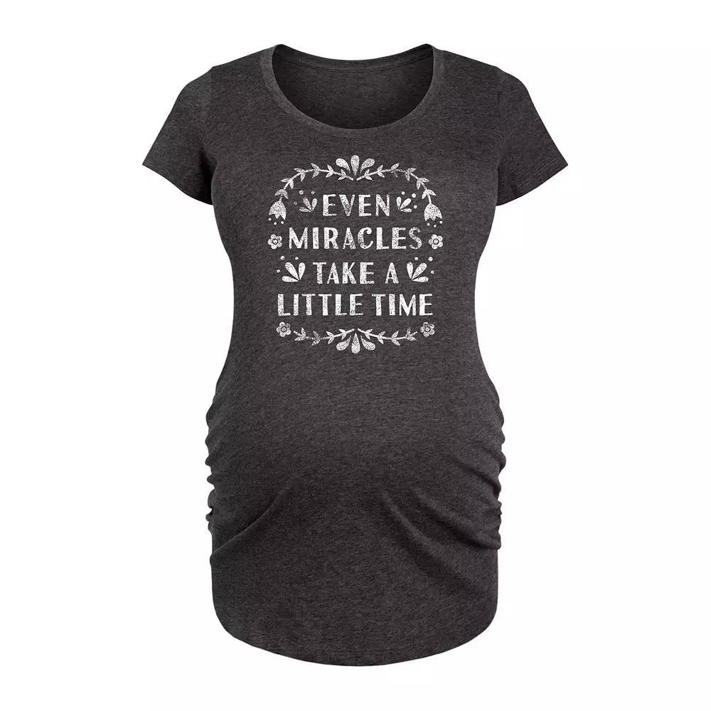 Maternity Even Miracles Take a Little Time Graphic Tee, Women's,  Product Image
