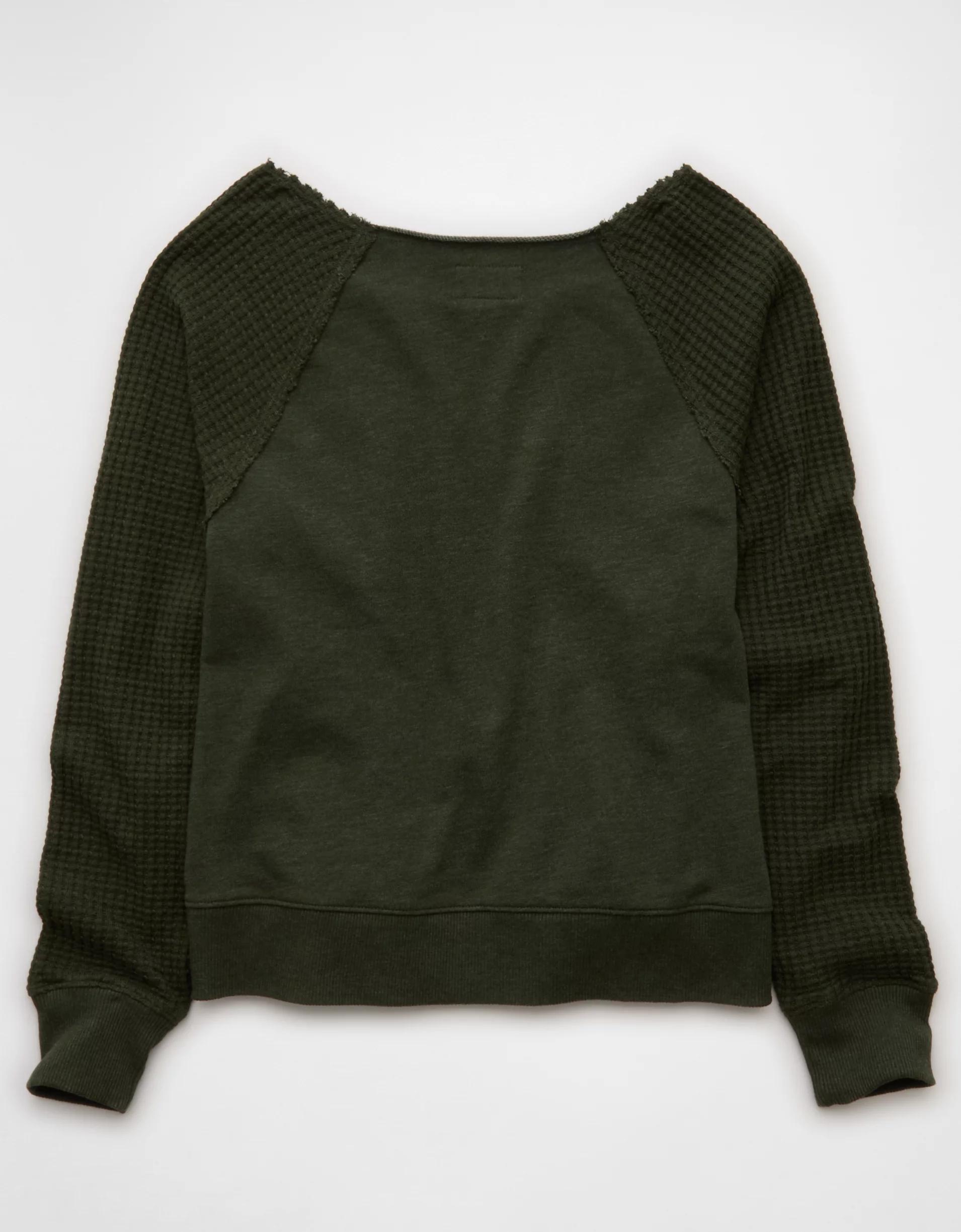 AE Mixed Knit Sweatshirt Product Image