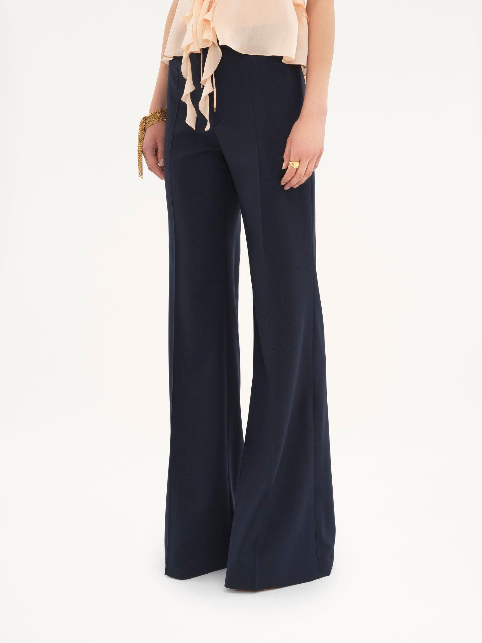 Flared tailored pants in stretch wool Product Image