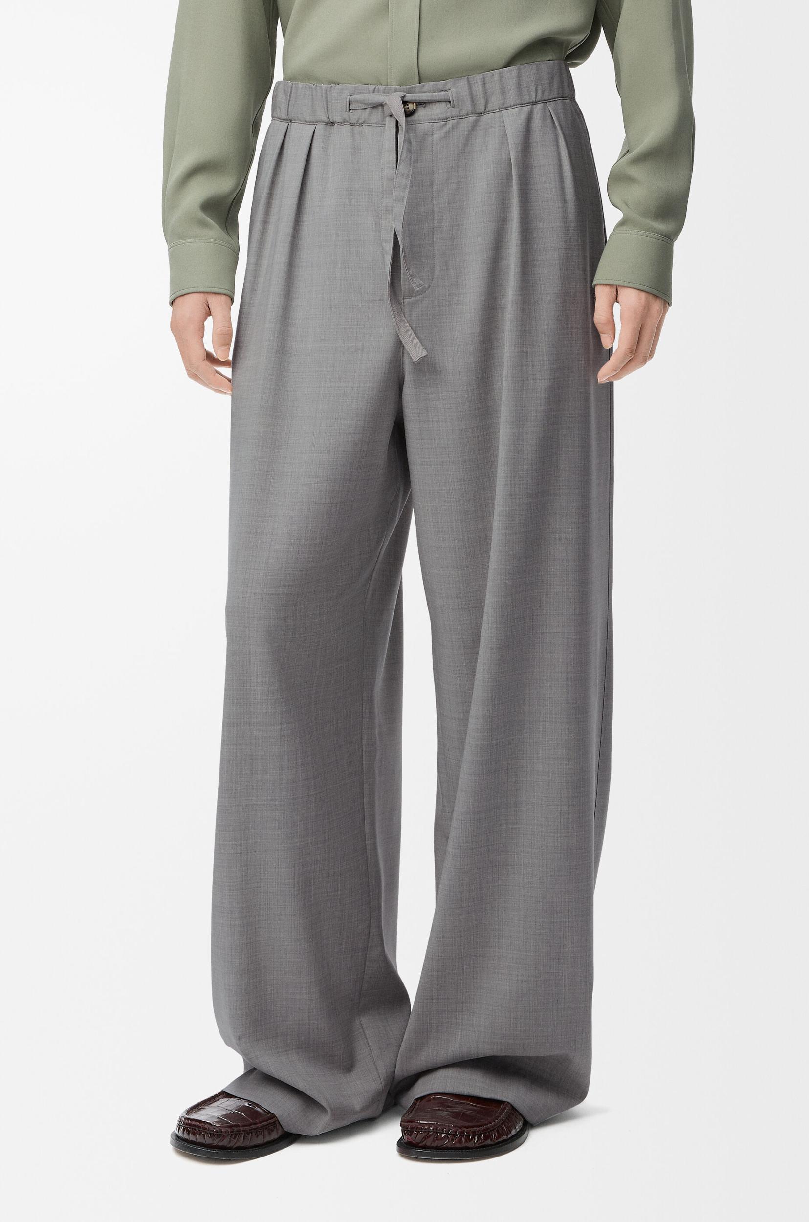 Drawstring trousers in wool Product Image