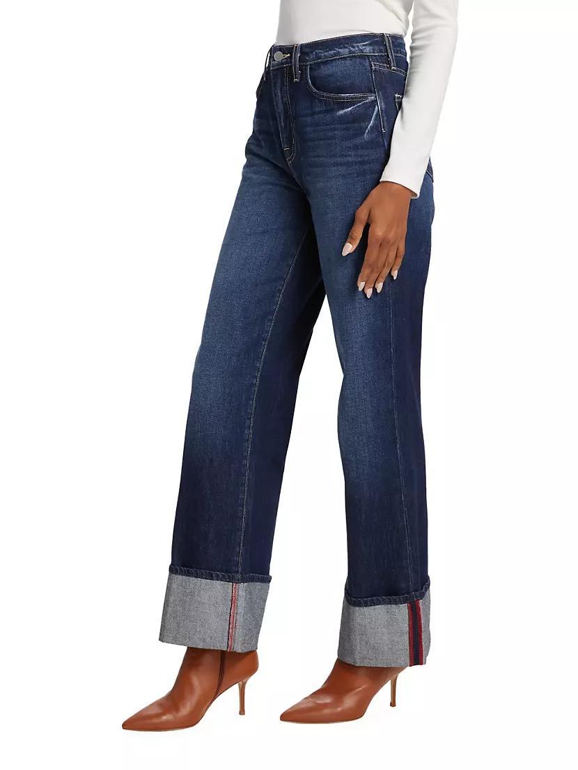 Miley Wide-Leg Cuff Jeans Product Image