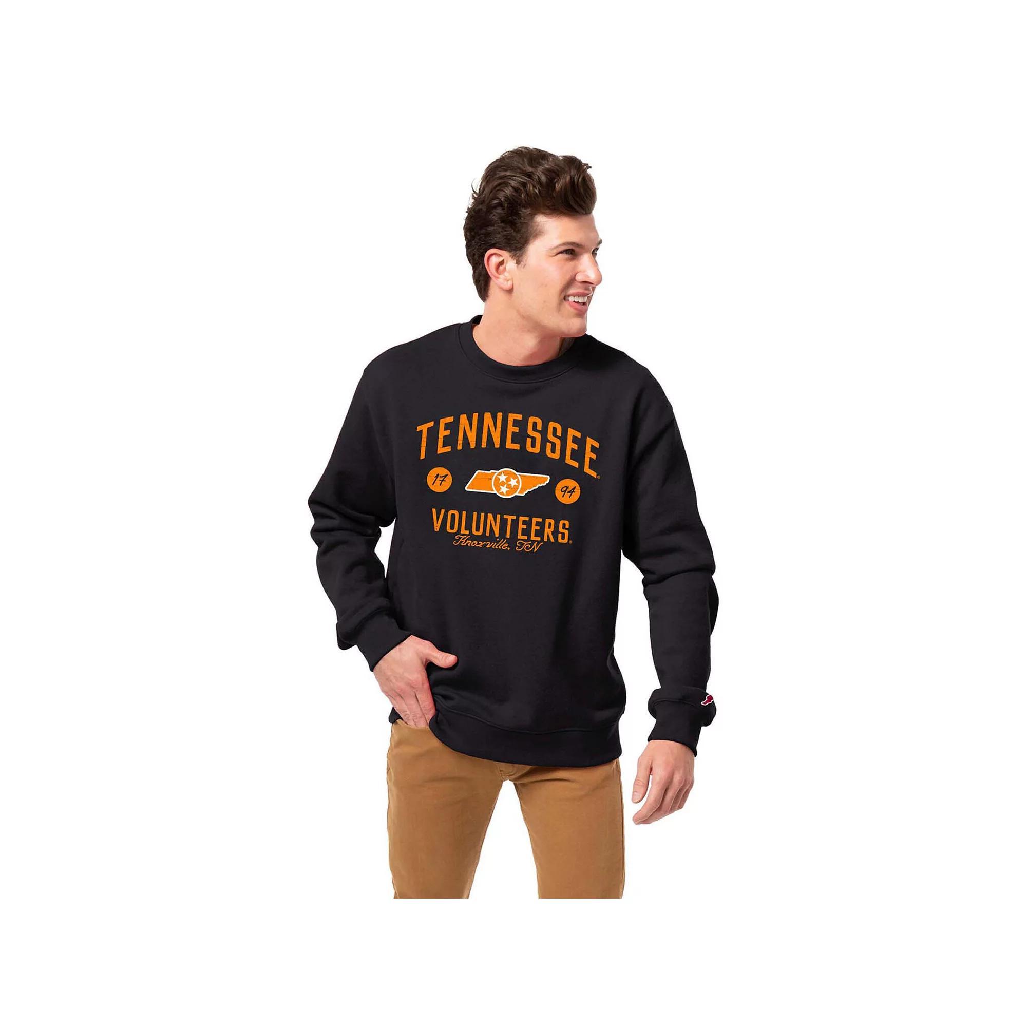 Men's League Collegiate Wear Black Tennessee Volunteers Bendy Arch Essential Pullover Sweatshirt,  Product Image