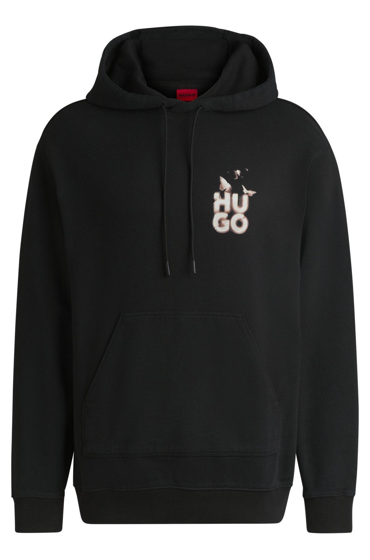 Relaxed-fit hoodie in French terry with seasonal artwork Product Image