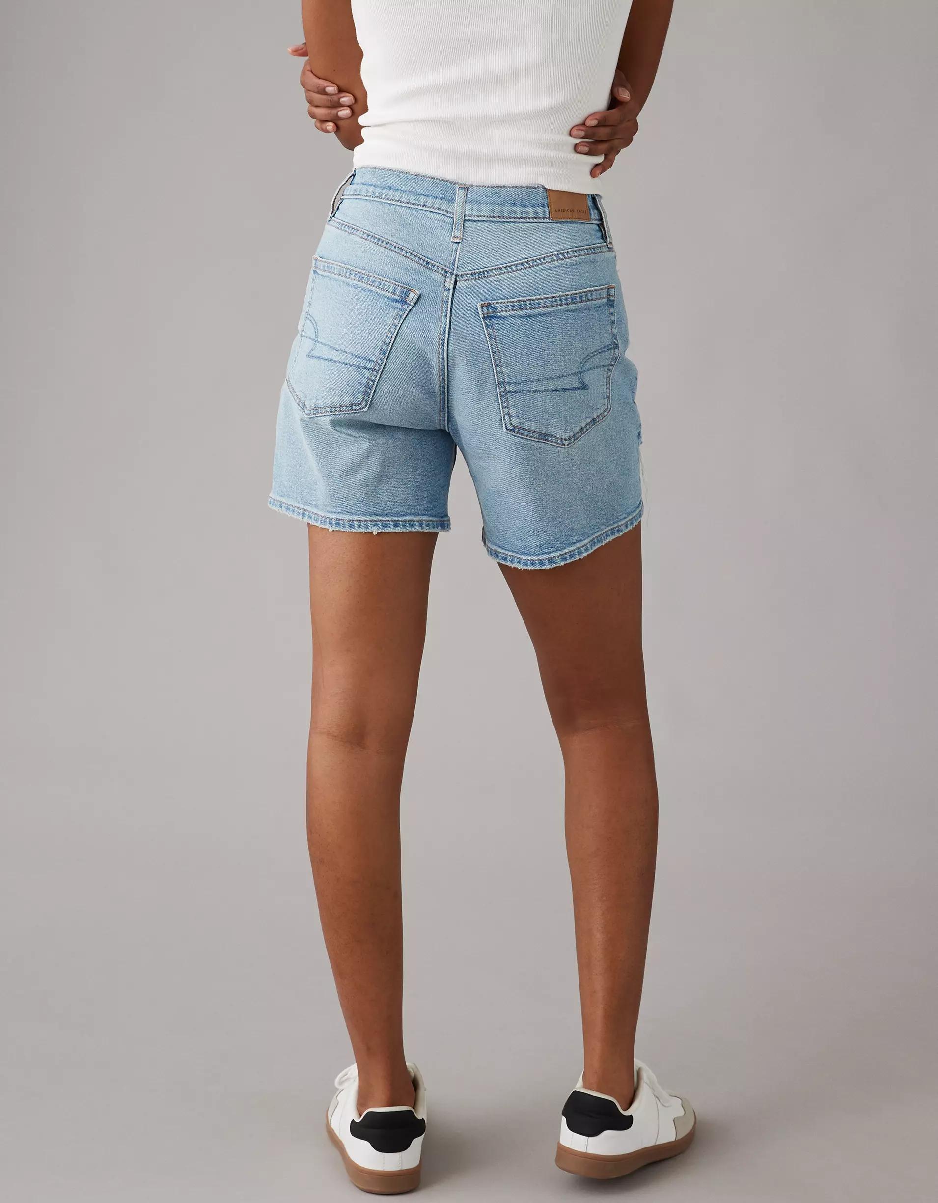 AE 6" Strigid Super High-Waisted Relaxed Ripped Denim Short Product Image