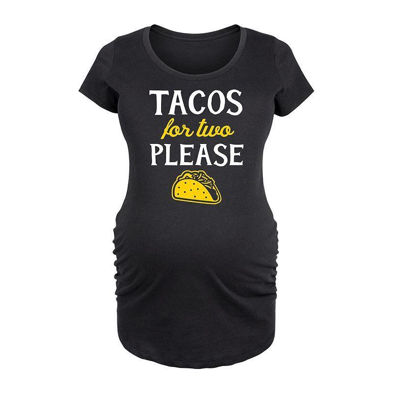 Maternity Tacos for Two Graphic Tee, Womens Heather Grey Product Image