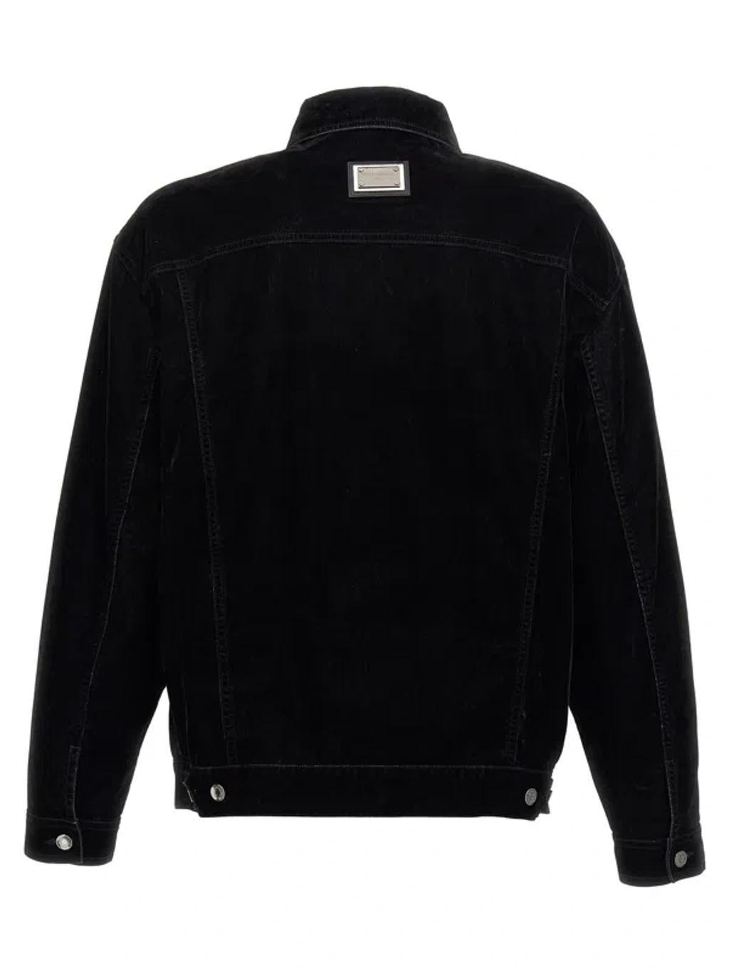 Black Velvet Shirt Jacket Product Image