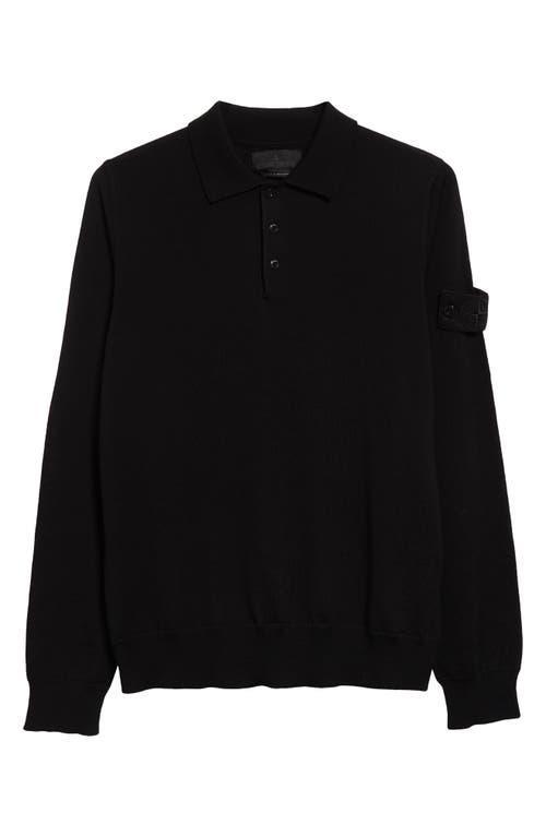 STONE ISLAND Poloshirt Mit Kompass-patch In Schwarz Product Image