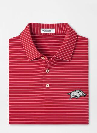 Peter Millar Mens Arkansas Hemlock Performance Jersey Polo | Color: Crimson | Size: XXL Product Image