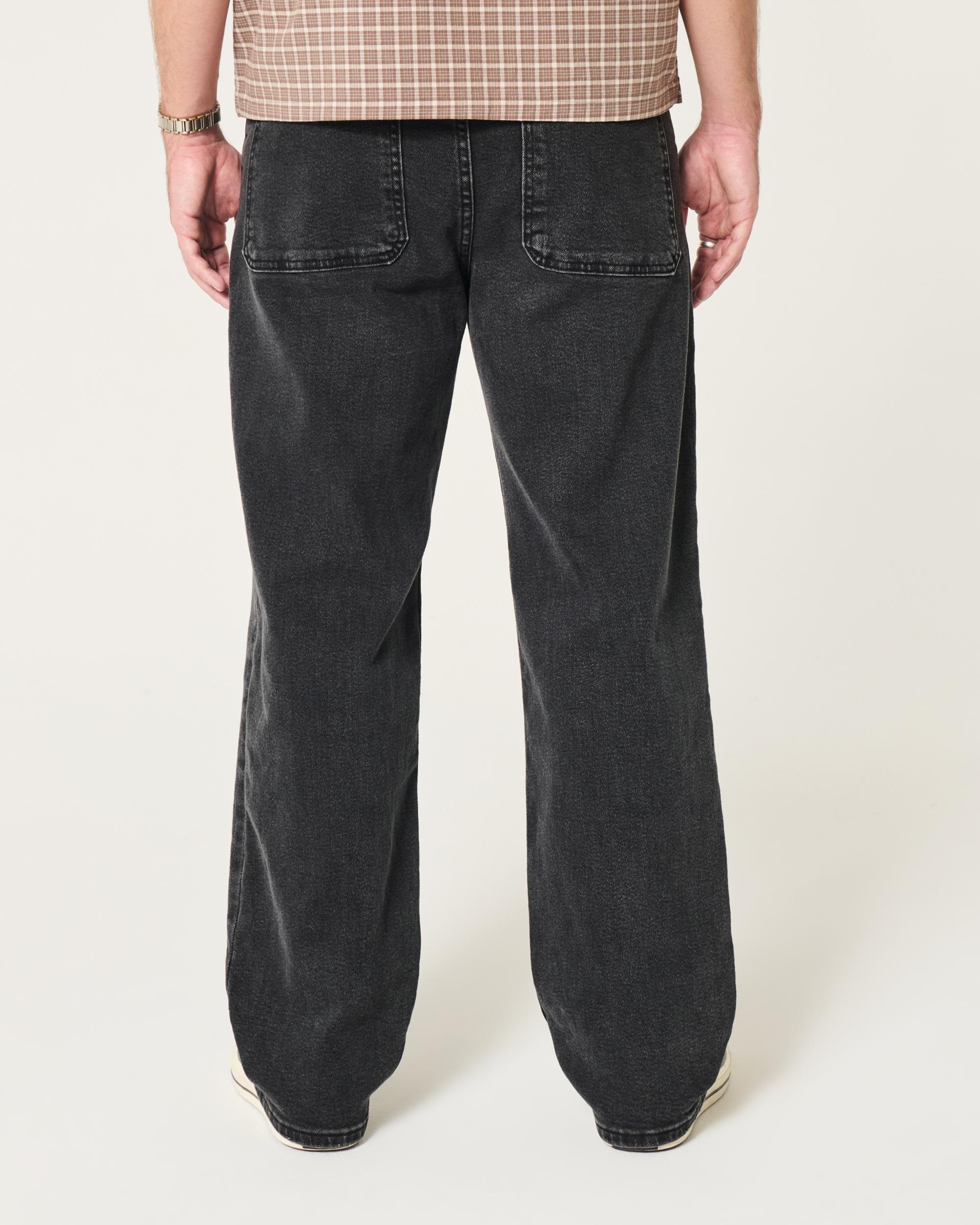 Washed Black Baggy Jeans Product Image
