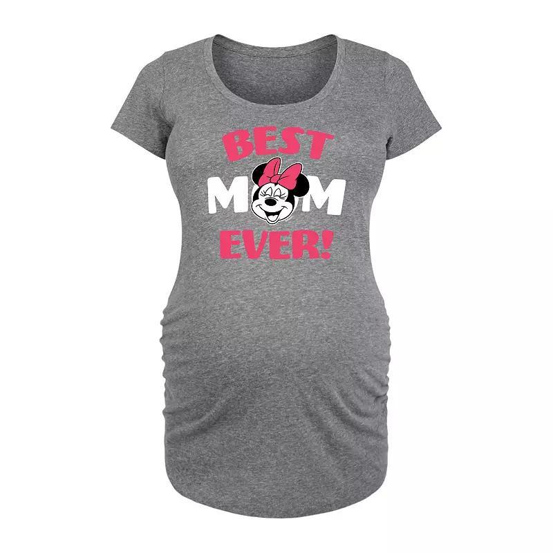 Disney's Minnie Mouse Maternity Best Mom Graphic Tee, Women's,  Product Image