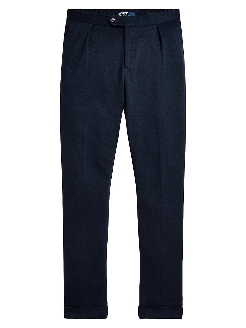 Mens Mesh Pleated Trousers Product Image