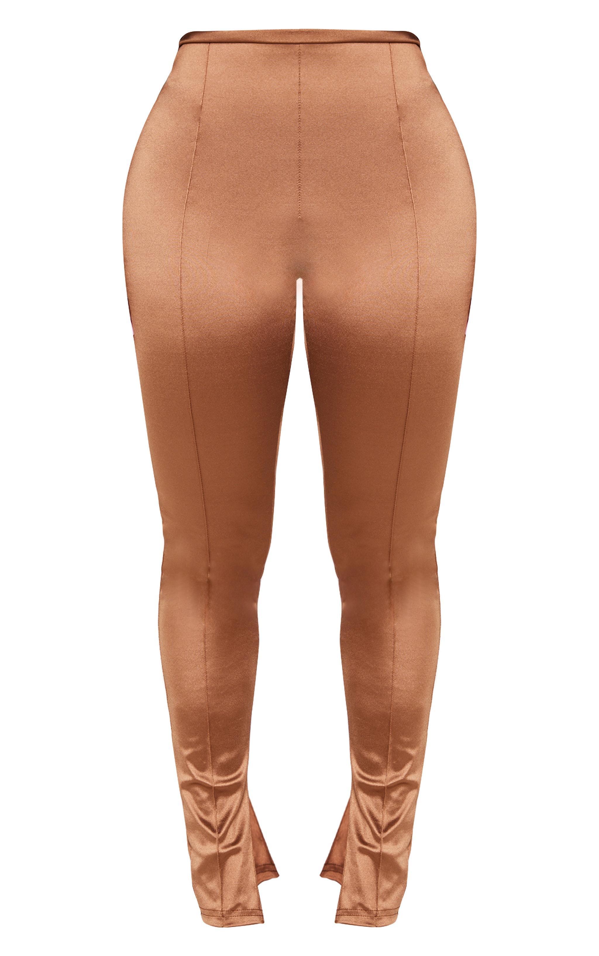 Shape Brown Disco Sculpt Pintuck Leggings Product Image