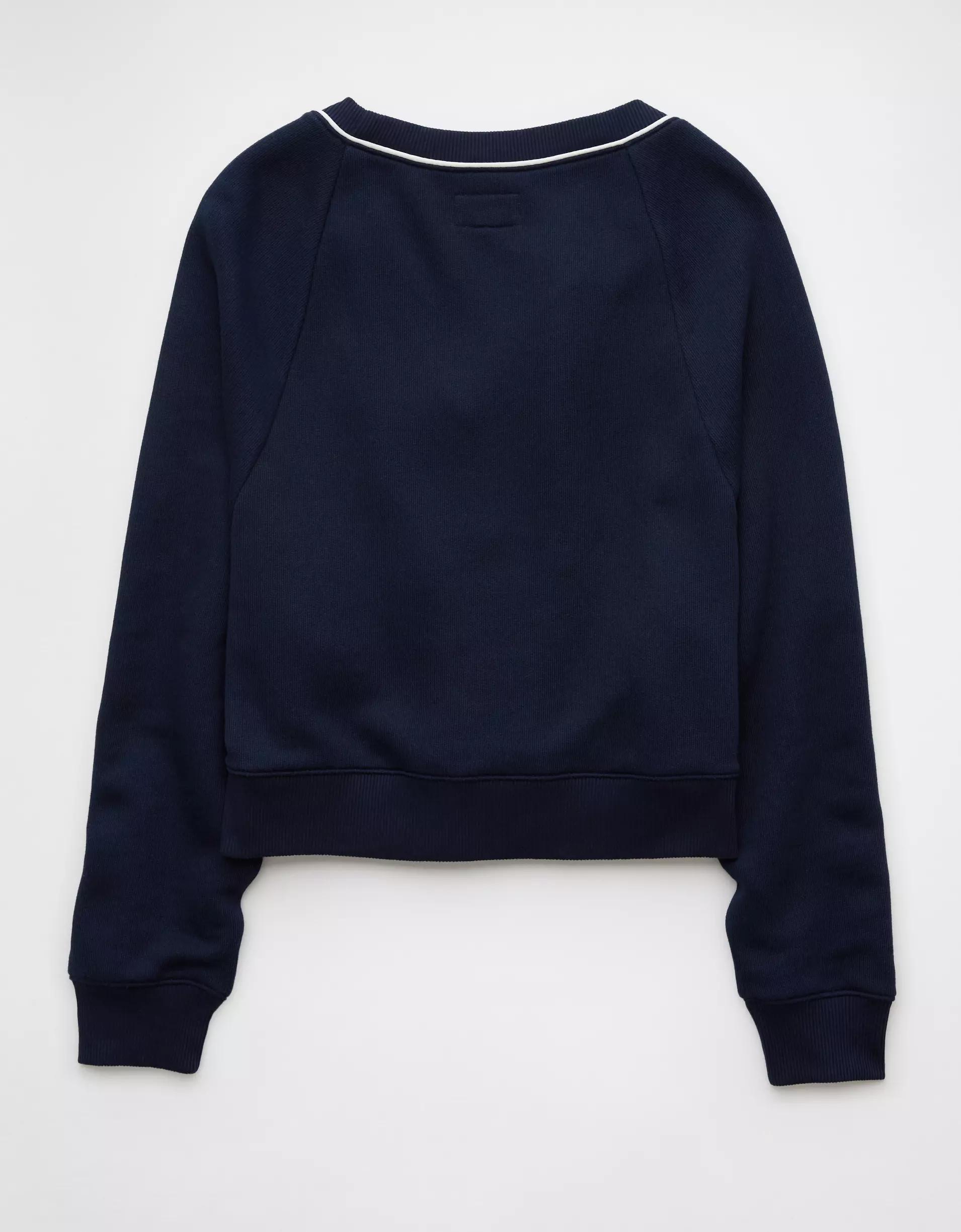 AE Relaxed Fit Fleece Cardigan Product Image