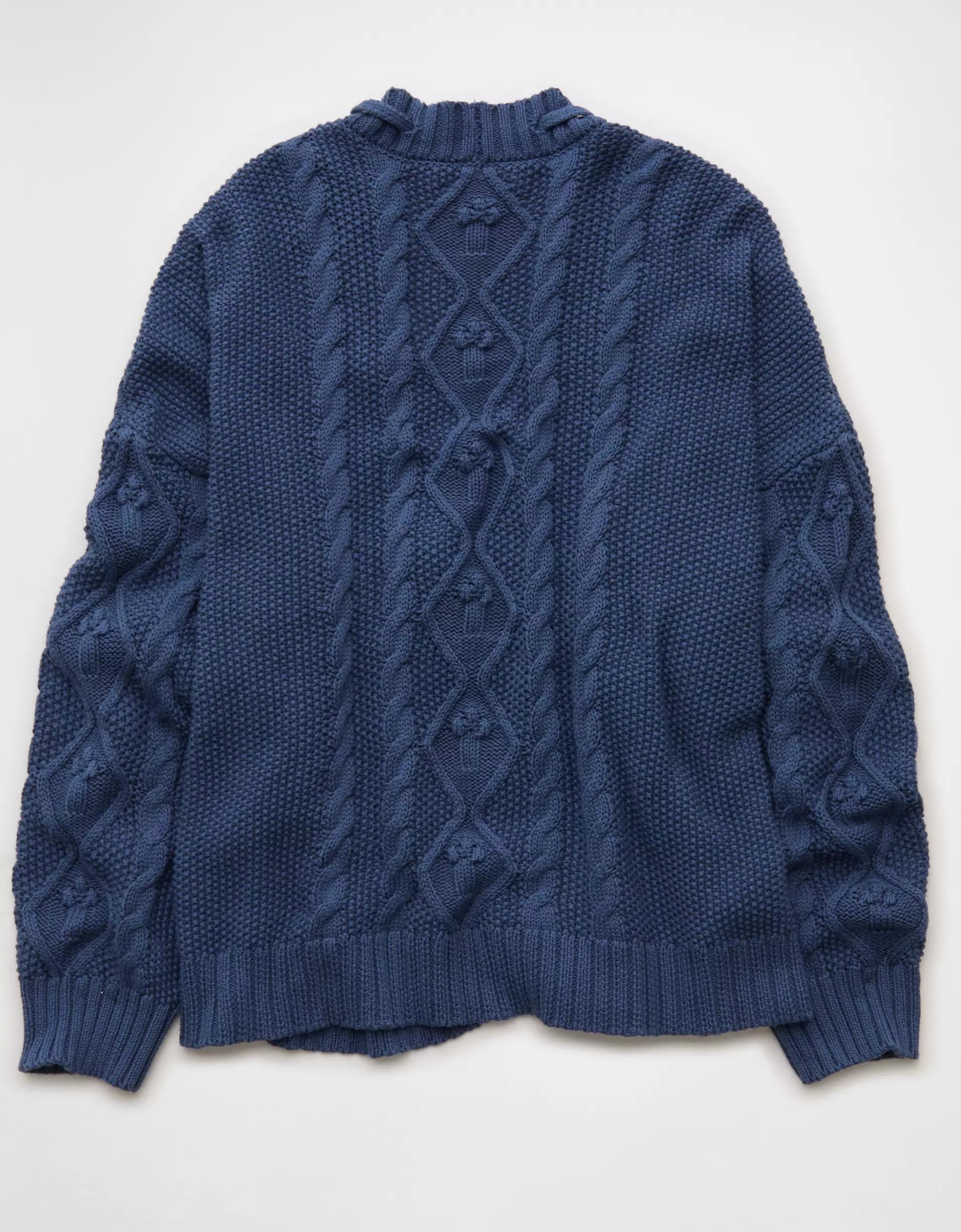 AE Open Front Cable Cardigan Product Image