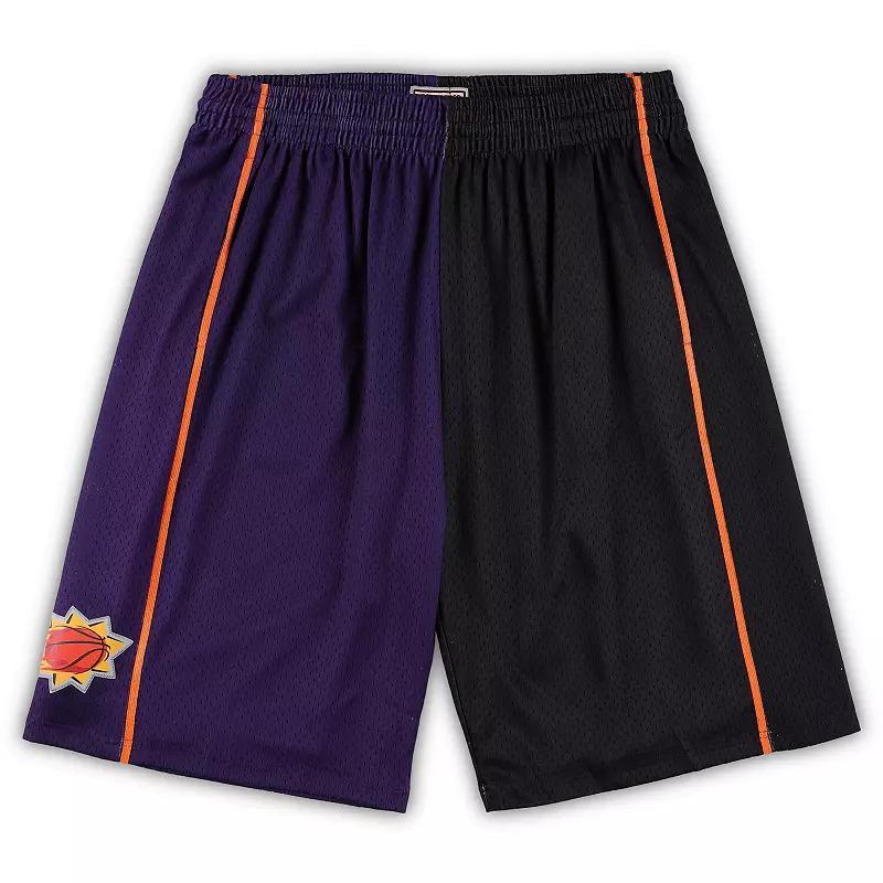 Men's Mitchell & Ness Purple/Black Phoenix Suns Big & Tall Hardwood Classics Split Swingman Shorts, Size: 4XB, Phx Purple Product Image