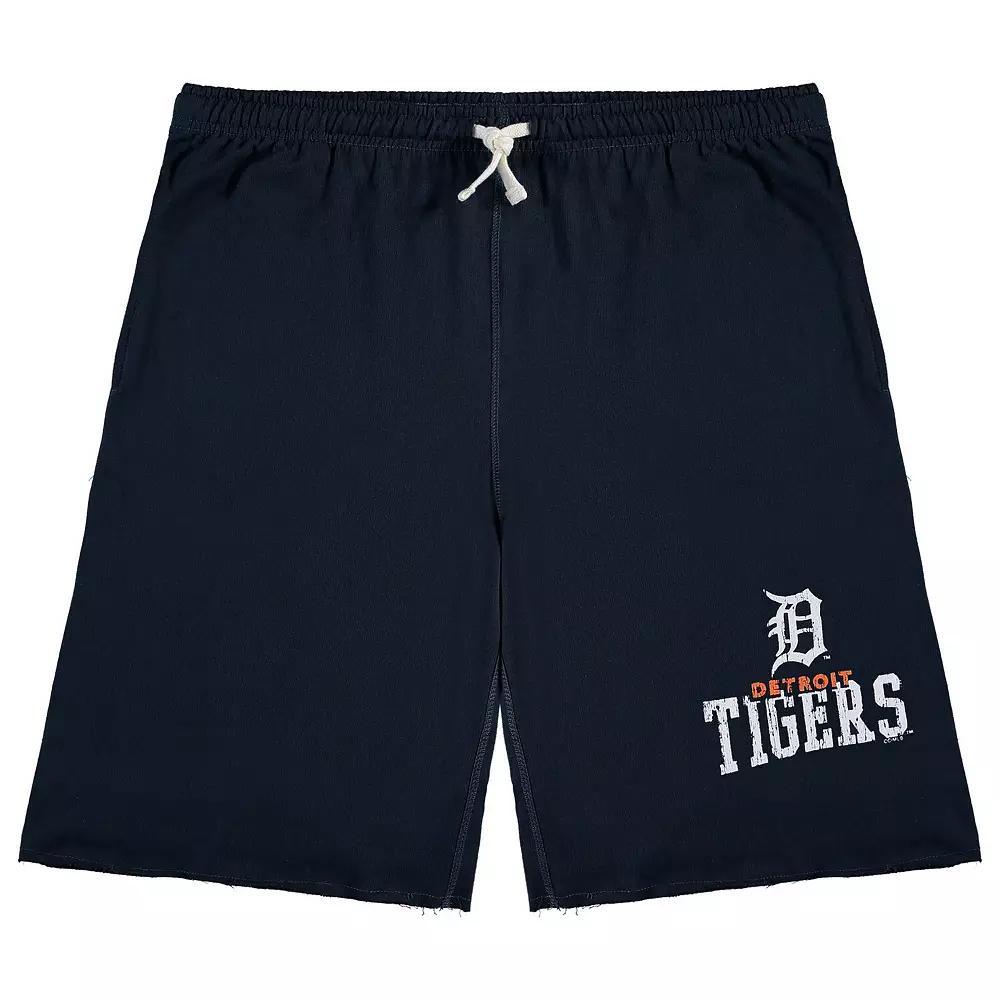 Men's Navy Detroit Tigers Big & Tall French Terry Shorts, Size: 2XLT, Blue Product Image