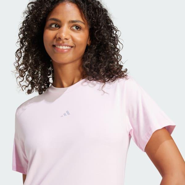 adidas Essentials Small Logo Cotton Tee Pure Ruby XS Womens Product Image