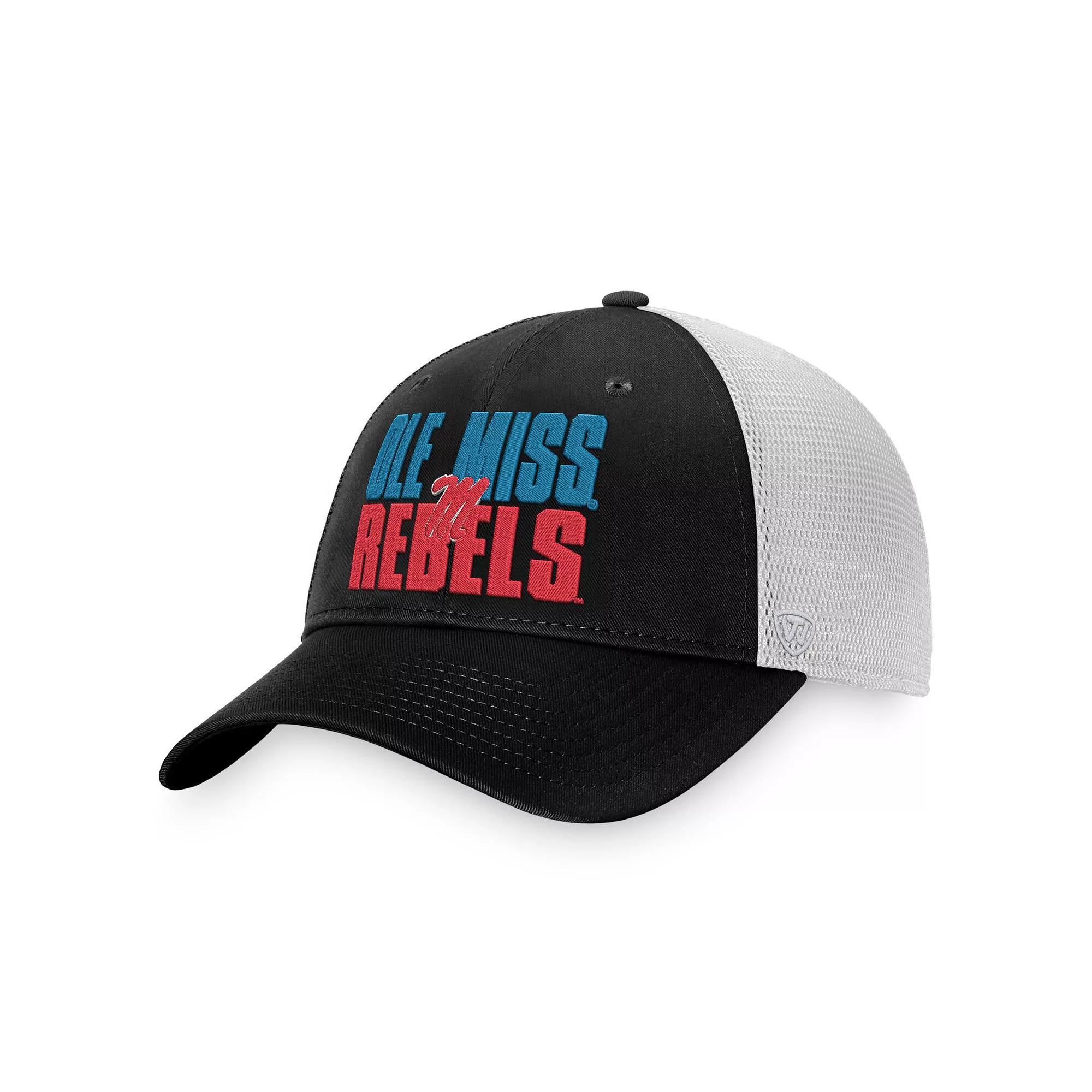 Men's Top of the World Navy Auburn Tigers Breakout Trucker Snapback Hat, Blue Product Image