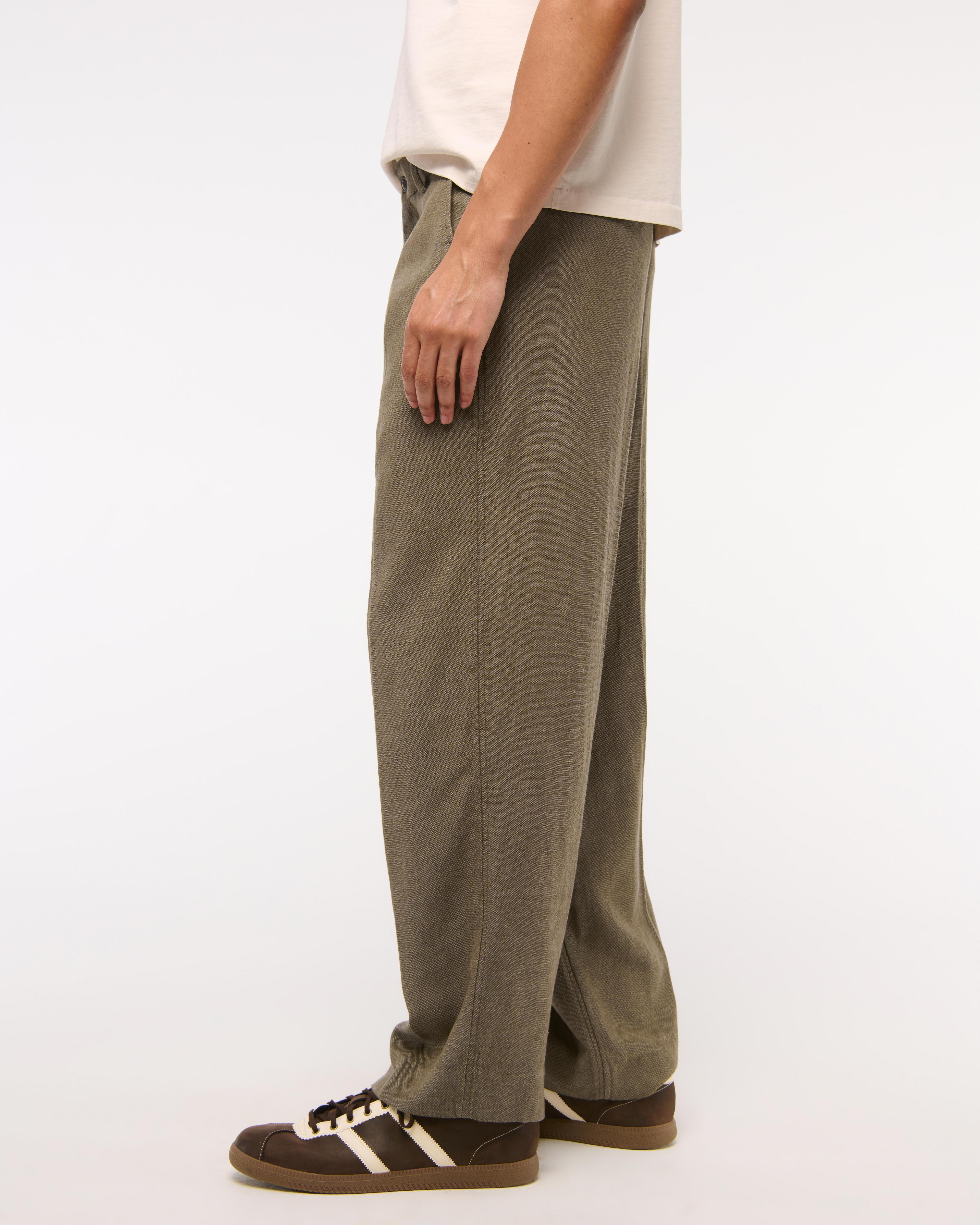 Baggy Tailored Linen-Blend Trouser Product Image