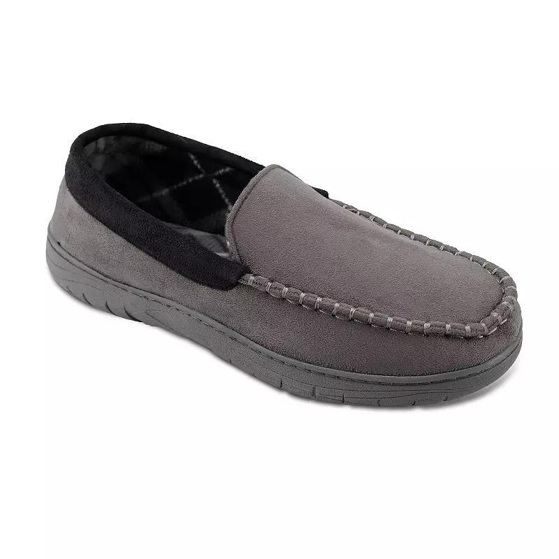 Wembley Mens Fleece Lined Moccasin Slippers Red Product Image