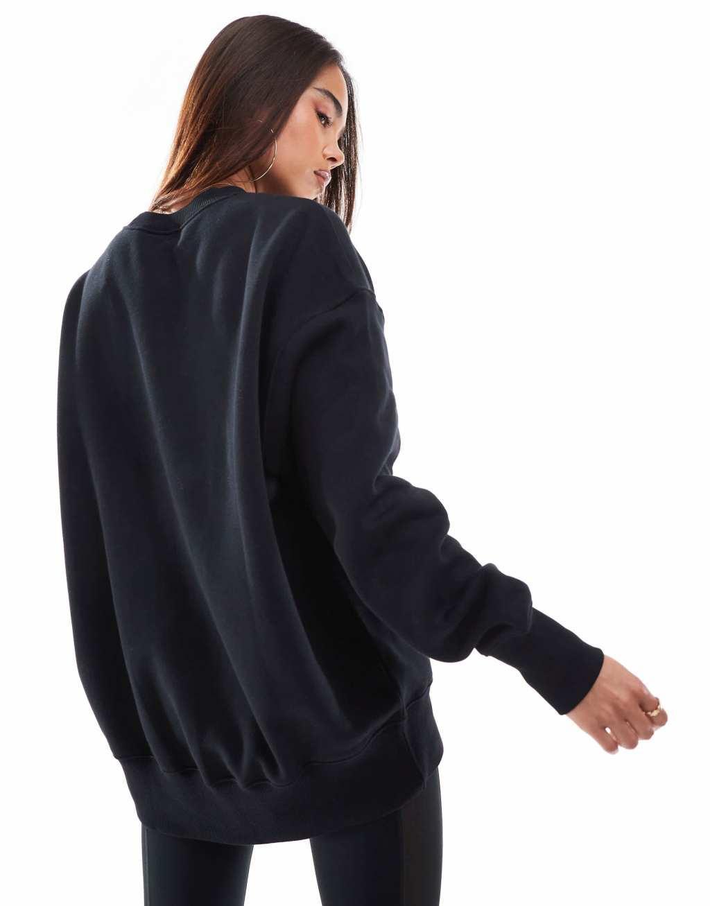 Nike Phoenix Fleece oversized sweatshirt in black  Product Image