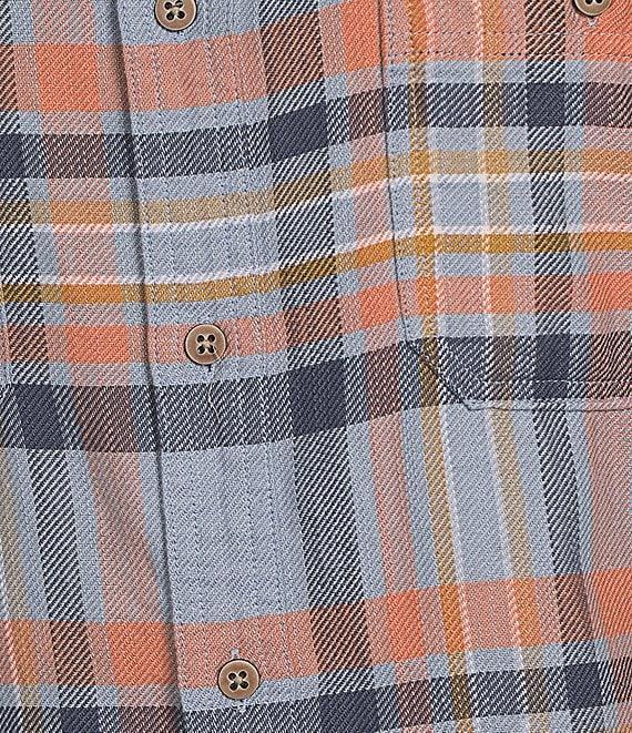 Rowm Long Sleeve Medium Plaid Slub Button Front Woven Shirt Product Image