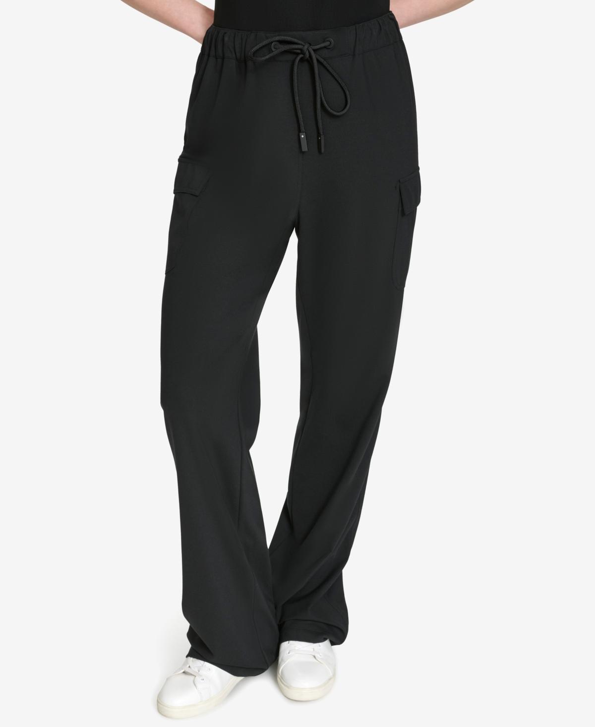 Halston Womens Mid-Rise Drawstring Cargo Pants Product Image