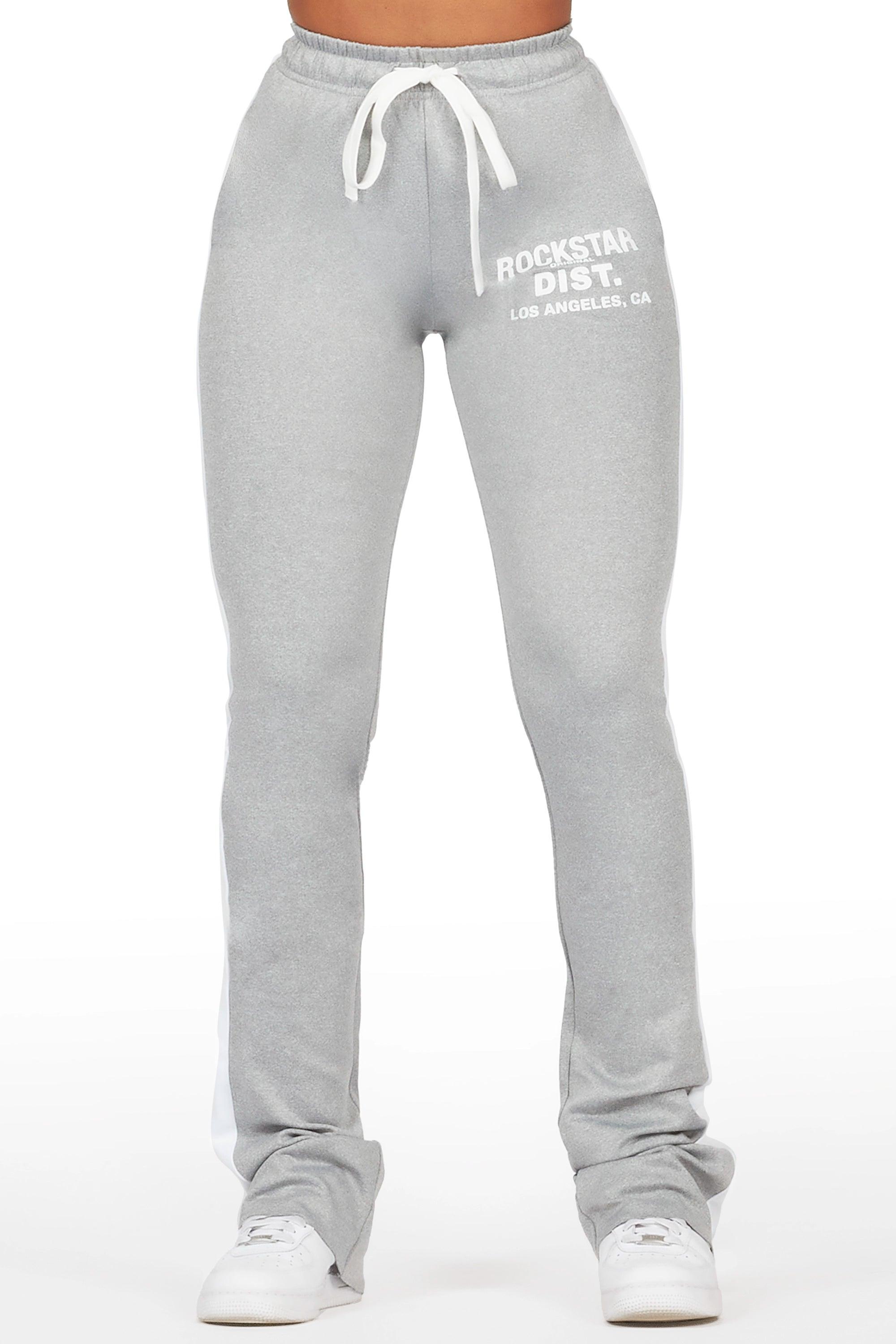 Savannah Heather Grey Super Stacked Track Pant Female Product Image