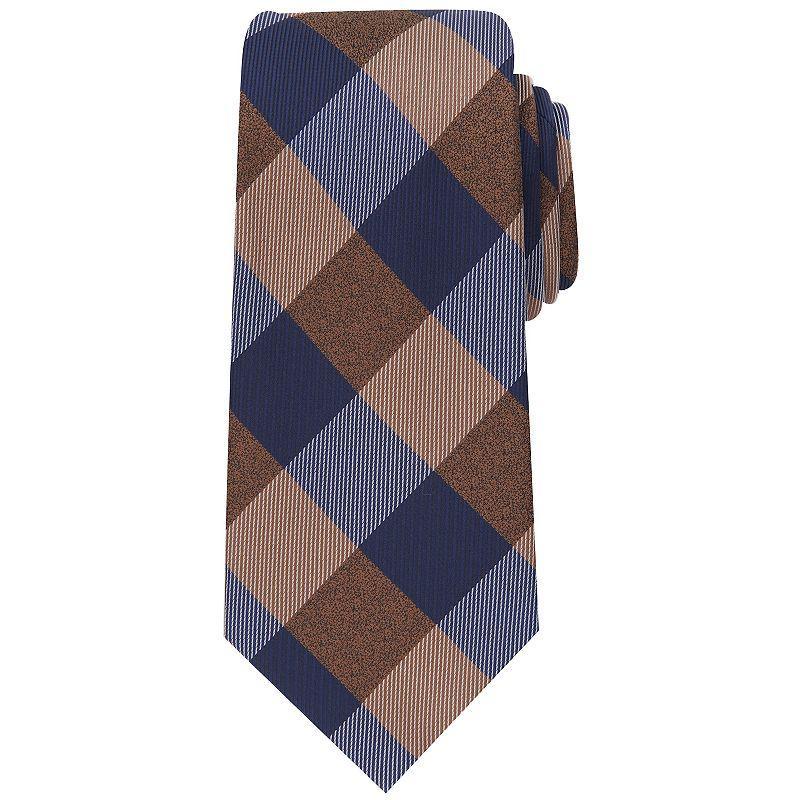 Mens Bespoke Patterned Tie, Brown Windsor Product Image