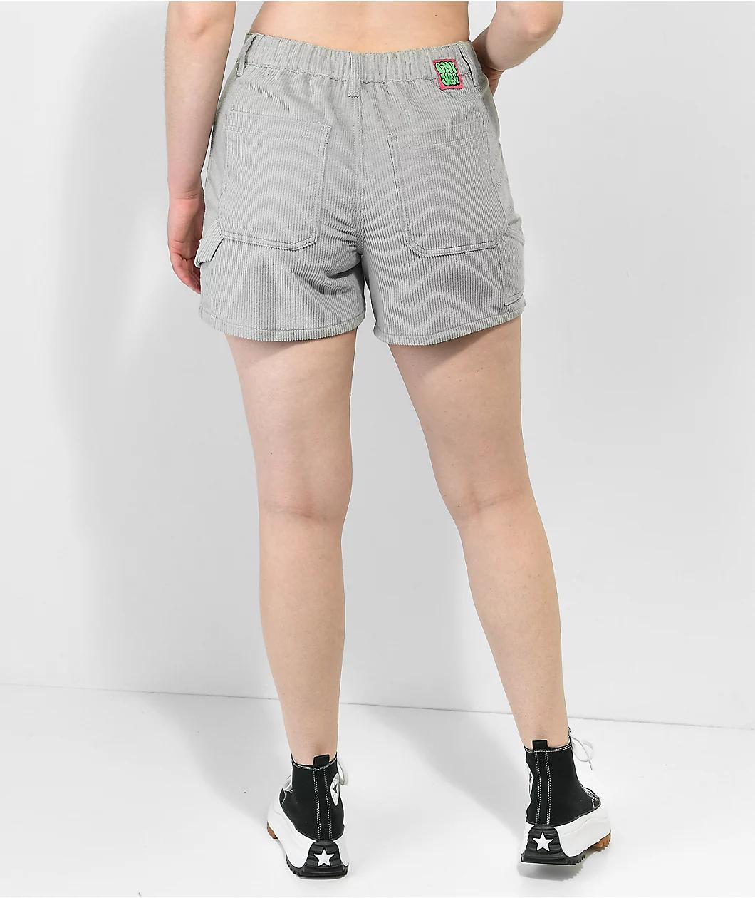 Empyre Laurel Carp Grey Corduroy Skate Shorts Product Image