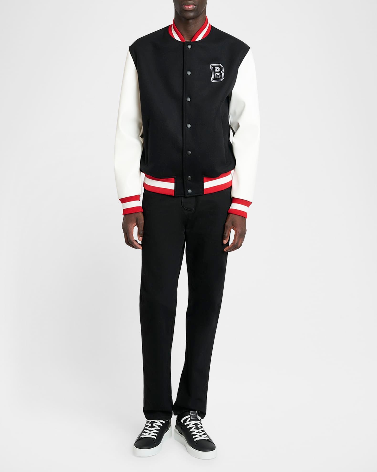 Men's Classic-Fit Black Denim Pants Product Image