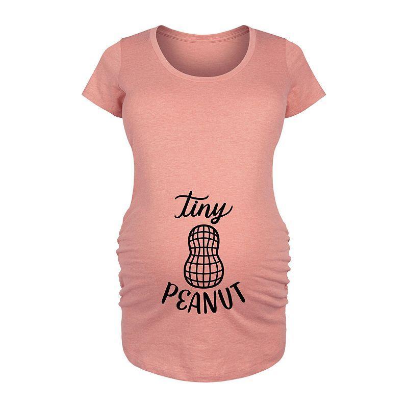 Maternity Tiny Peanut Graphic Tee, Womens Grey Gray Product Image