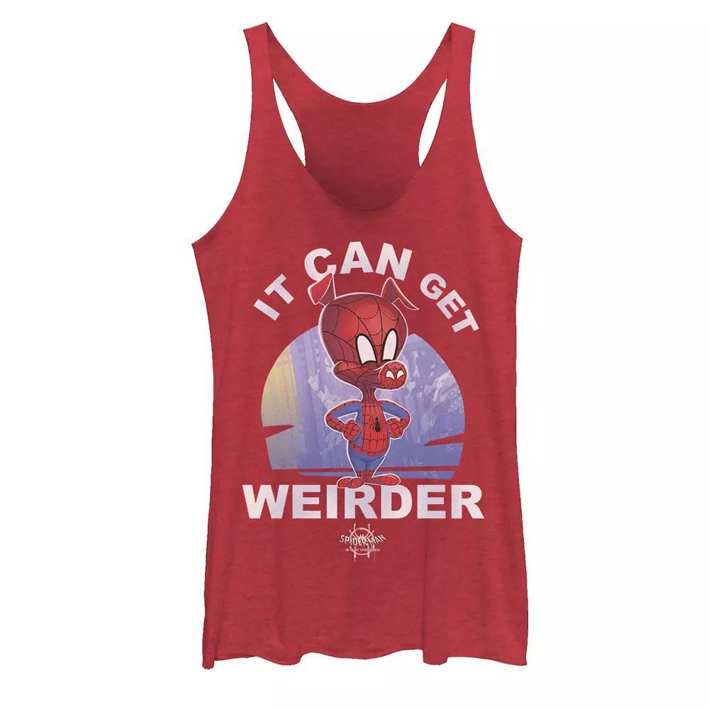 Juniors' Marvel Spider-Man Spiderverse Spider-Ham Tank Top, Girl's, Size: Large, Red Grey Product Image