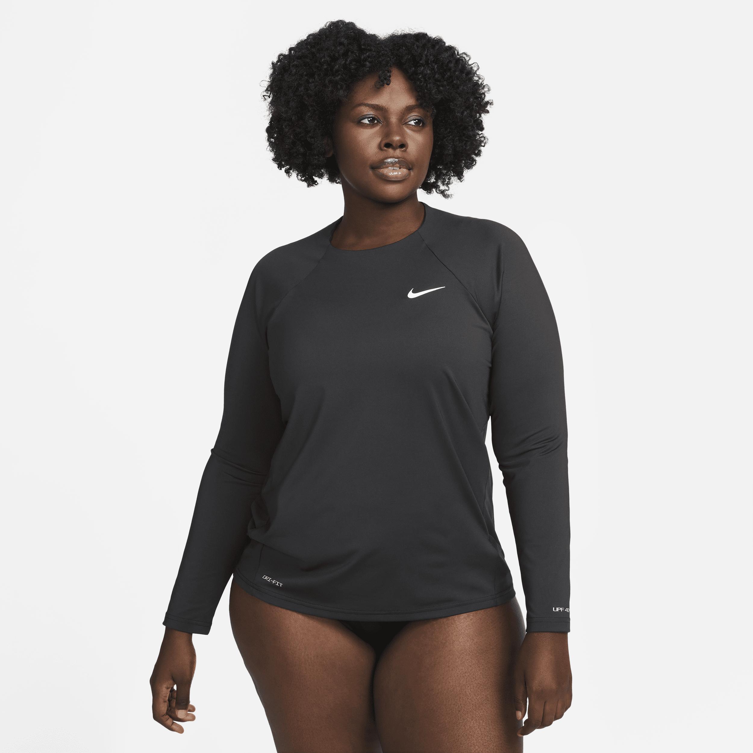 Nike Women's Essential Dri-FIT Long-Sleeve Hydroguard Swim Top (Plus Size) Product Image