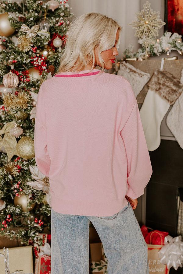 Holiday Parade Sequin Sweater in Pink Product Image