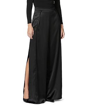Herve Leger Icon High Waist Silk Wide Leg Pants Product Image