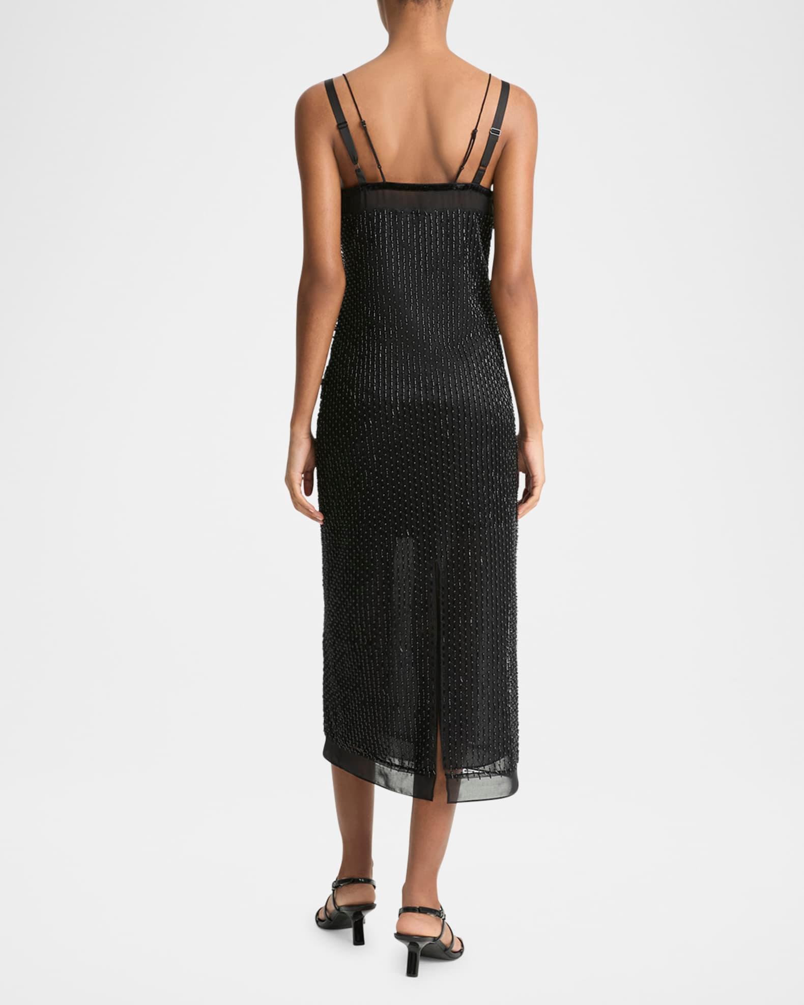 Sleeveless Beaded Midi Slip Dress Product Image