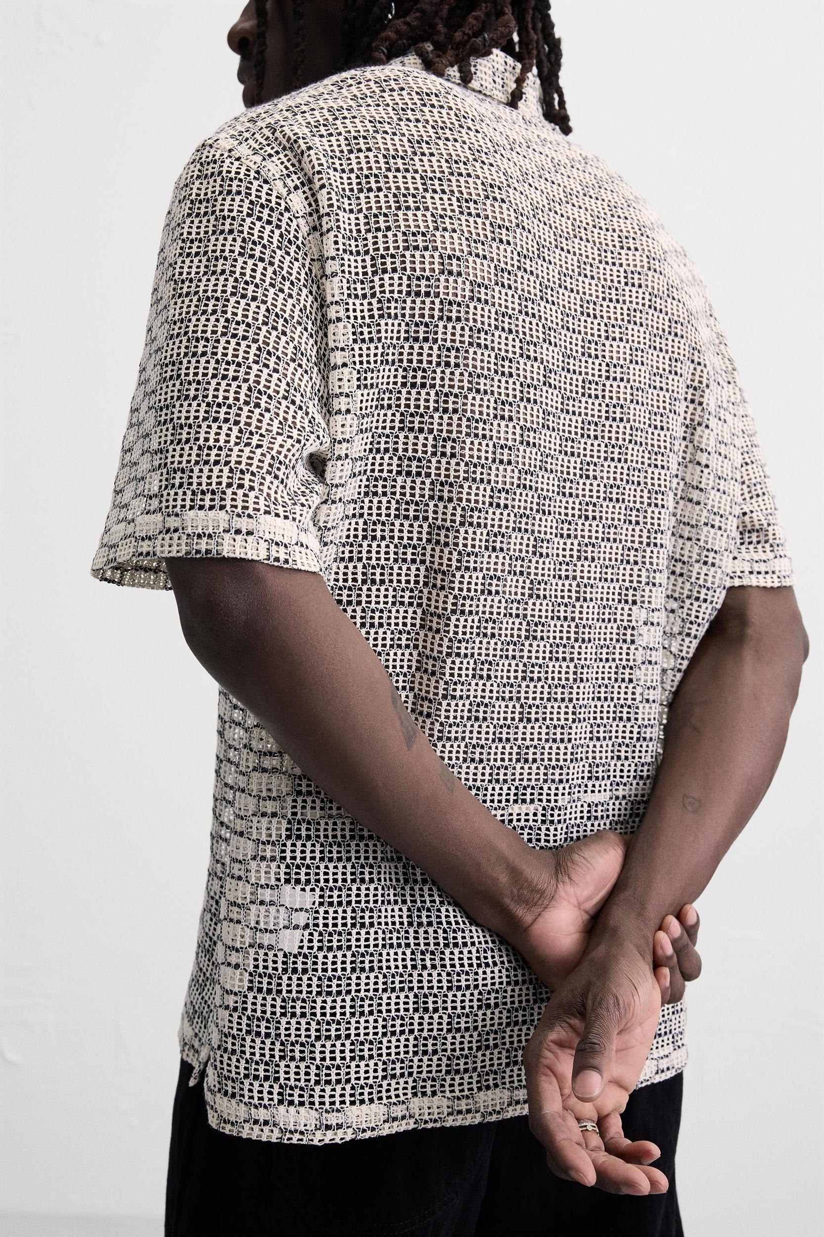 OPEN-WEAVE TEXTURED SHIRT Product Image