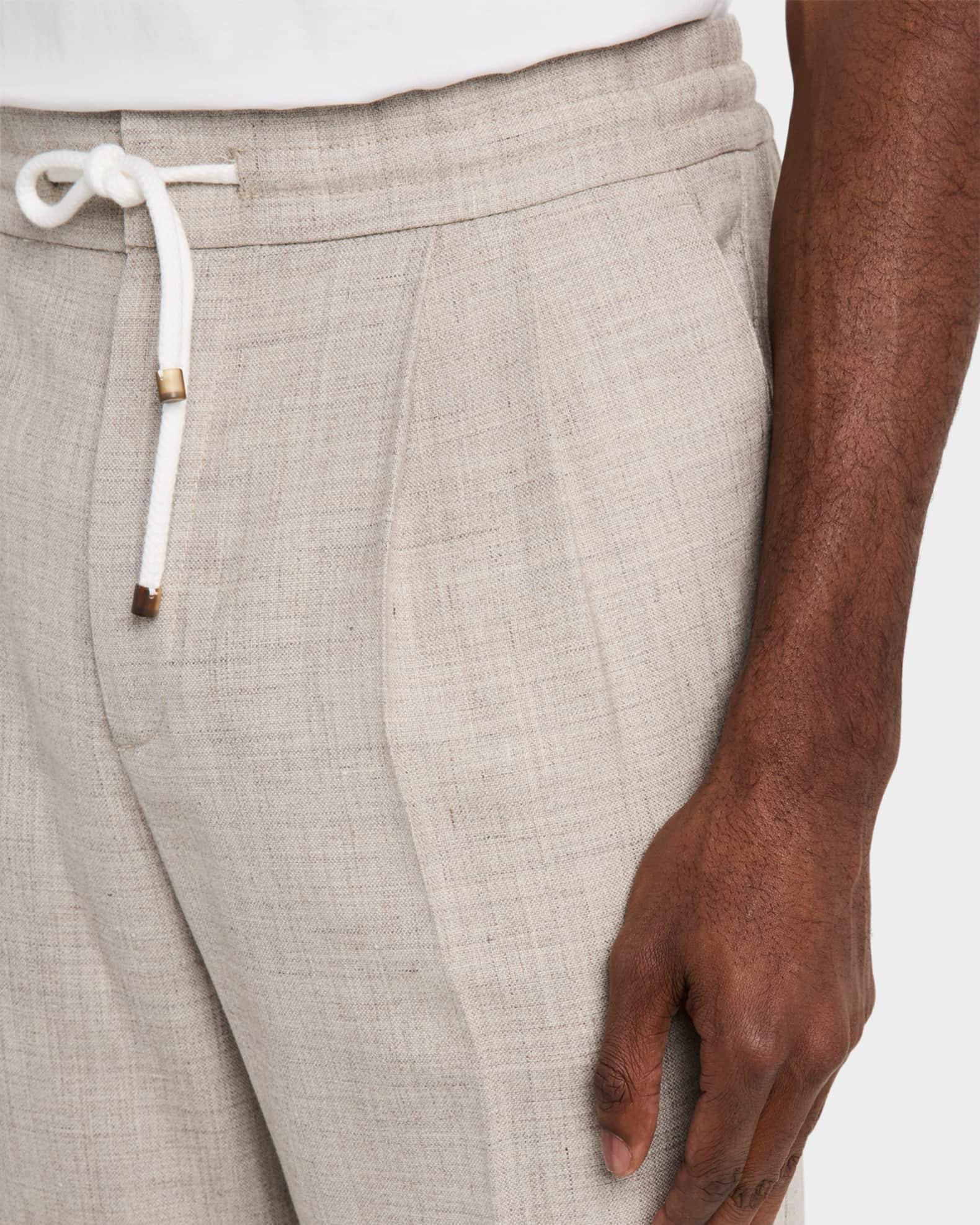 Men's Double-Pleated Drawstring Pants Product Image